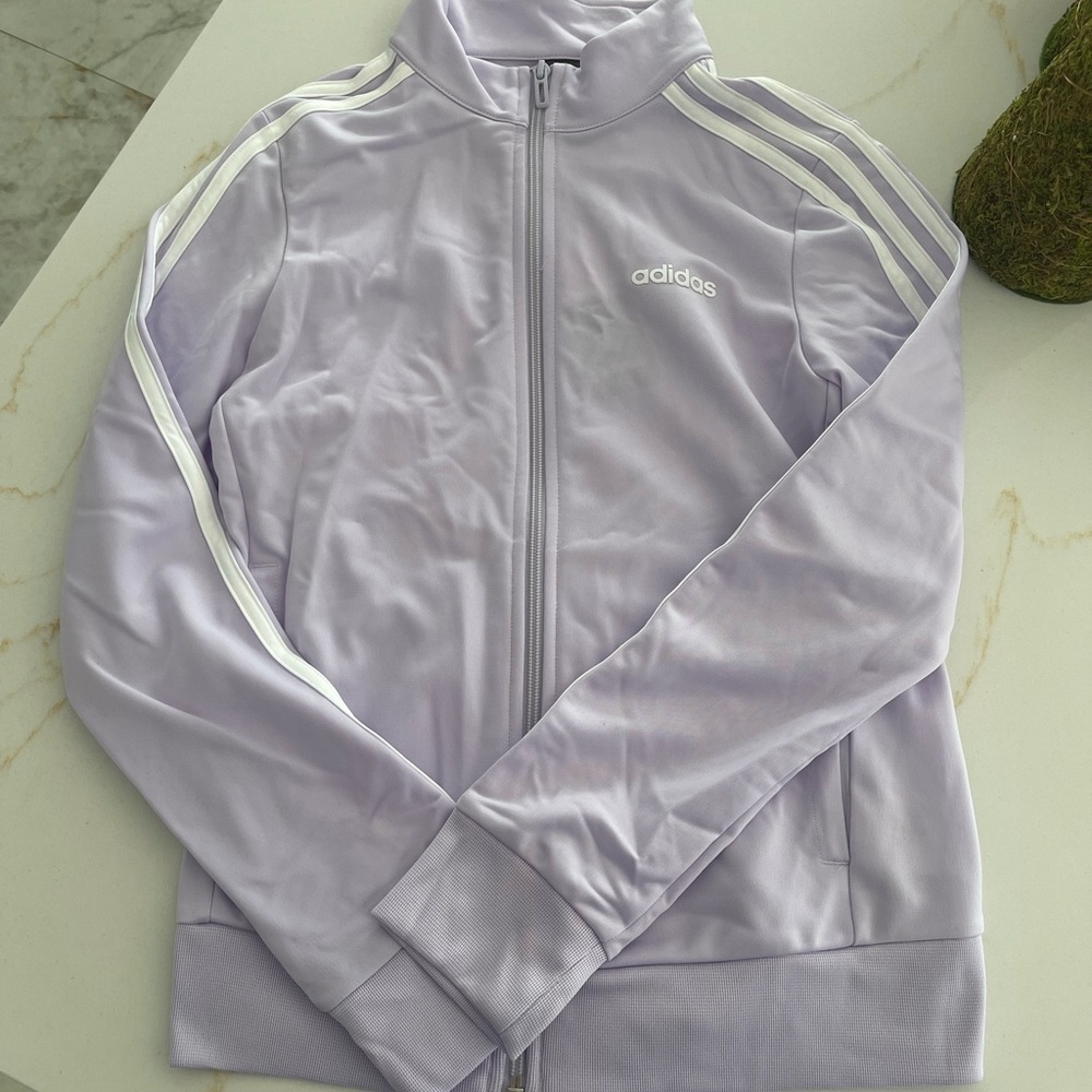 Adidas Womens Lilac Light Purple Track Jacket NWT